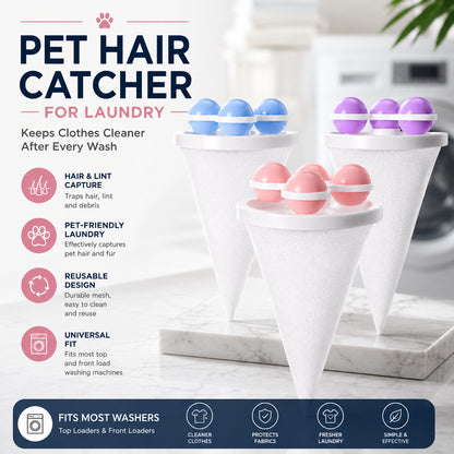 🔥 Flash Sale:Pet Hair & Lint Catcher – Reusable Floating Filter Bag – 3-Pack