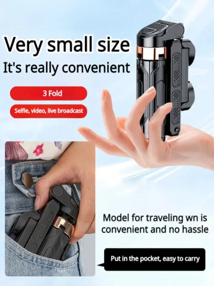 Mini Selfie Stick Foldable 3 in 1 Extendable