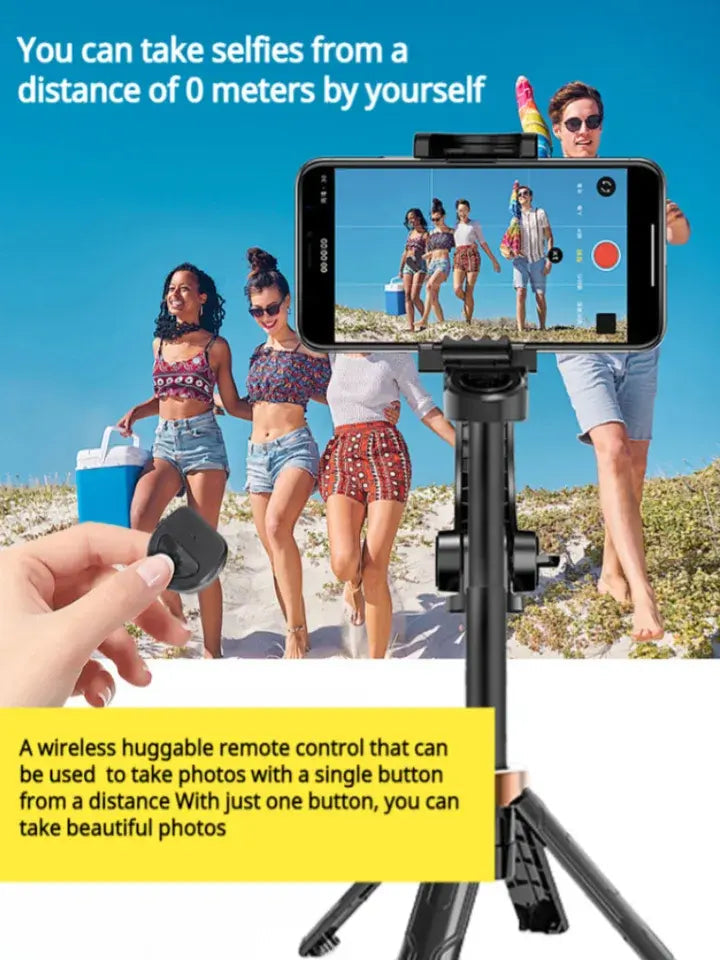 Mini Selfie Stick Foldable 3 in 1 Extendable