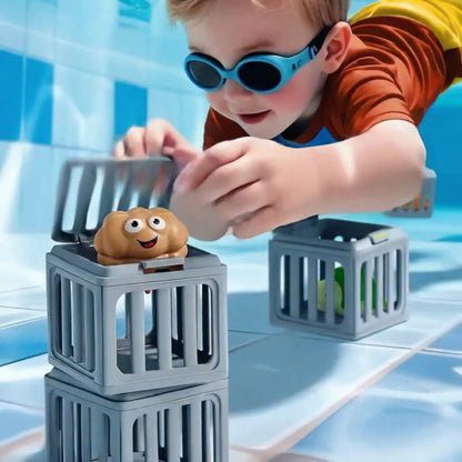 Underwater Ocean Rescue Mission – Diving Pool Game with 6 Interactive Sea Animals & Floating Rescue Cages