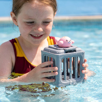 Underwater Ocean Rescue Mission – Diving Pool Game with 6 Interactive Sea Animals & Floating Rescue Cages
