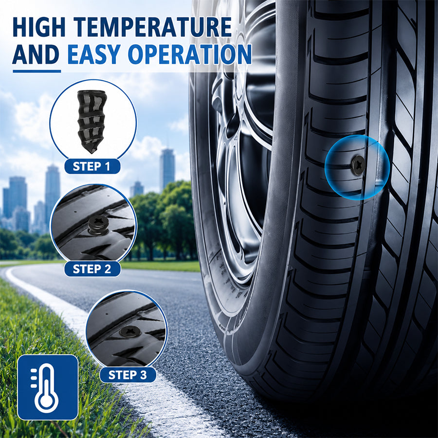 🔥 Last Day 50% OFF 🔥 100 PCS Self-Sealing Tire Repair Rubber Nails Kit with 2 Sizes