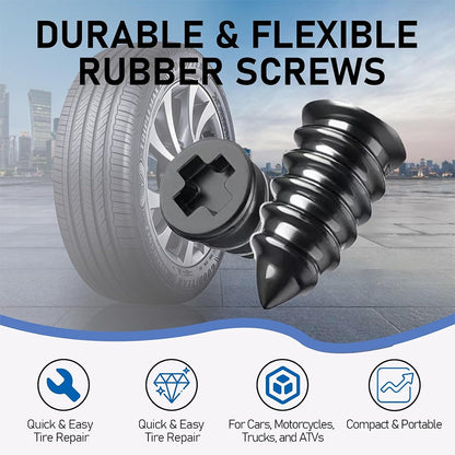 🔥 Last Day 50% OFF 🔥 100 PCS Self-Sealing Tire Repair Rubber Nails Kit with 2 Sizes