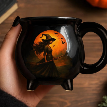 Witch Cauldron Coffee Mug - Wicked Brew Halloween Witchy Gifts For Besties, Sisters, BFF, Family, Yourself