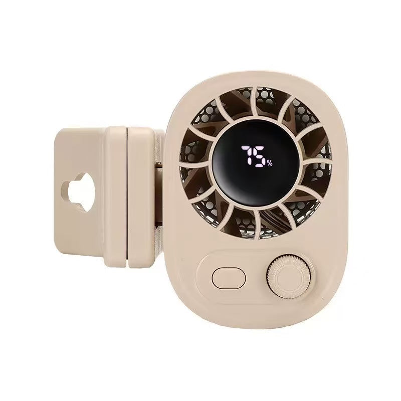 Portable LED Car Clip-On Fan – 360° Rotation & Stepless Speed Control