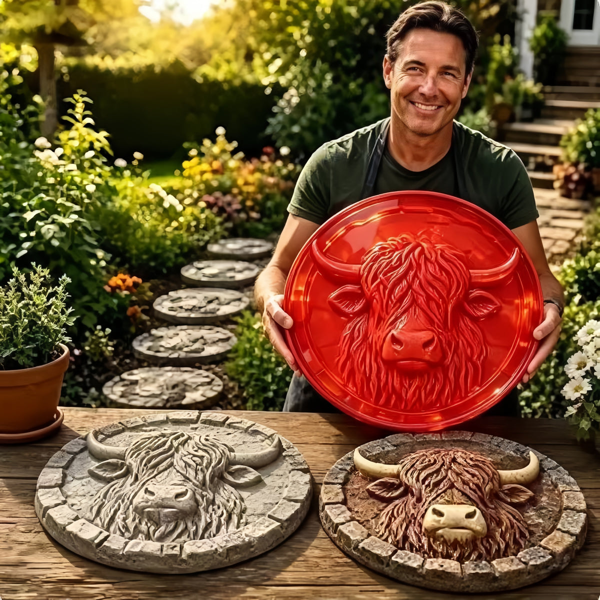 💥 LAST DAY 49% OFF - 🌻 Reusable Sunflower Stepping Stone Mold