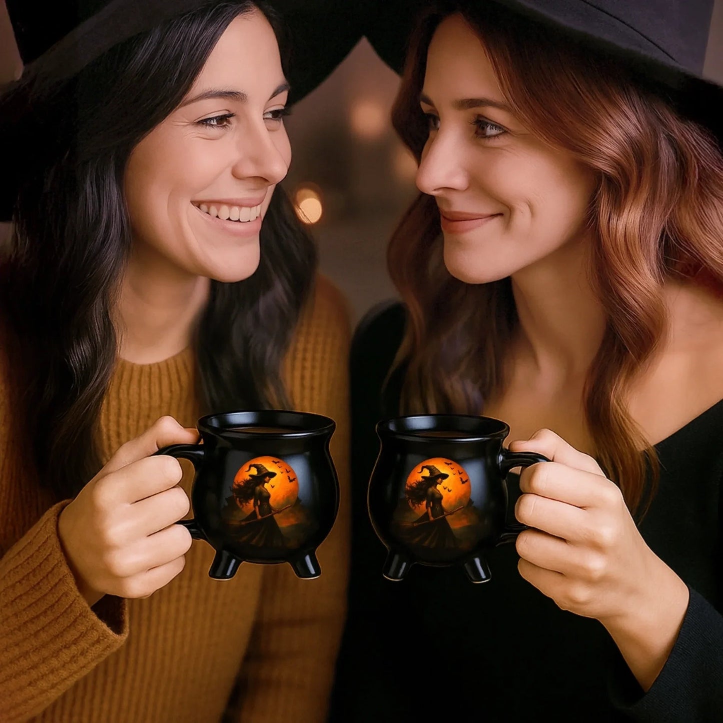 Witch Cauldron Coffee Mug - Wicked Brew Halloween Witchy Gifts For Besties, Sisters, BFF, Family, Yourself