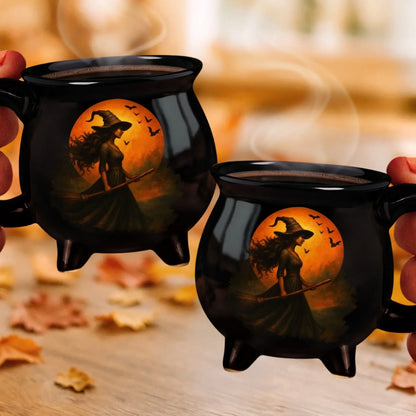 Witch Cauldron Coffee Mug - Wicked Brew Halloween Witchy Gifts For Besties, Sisters, BFF, Family, Yourself