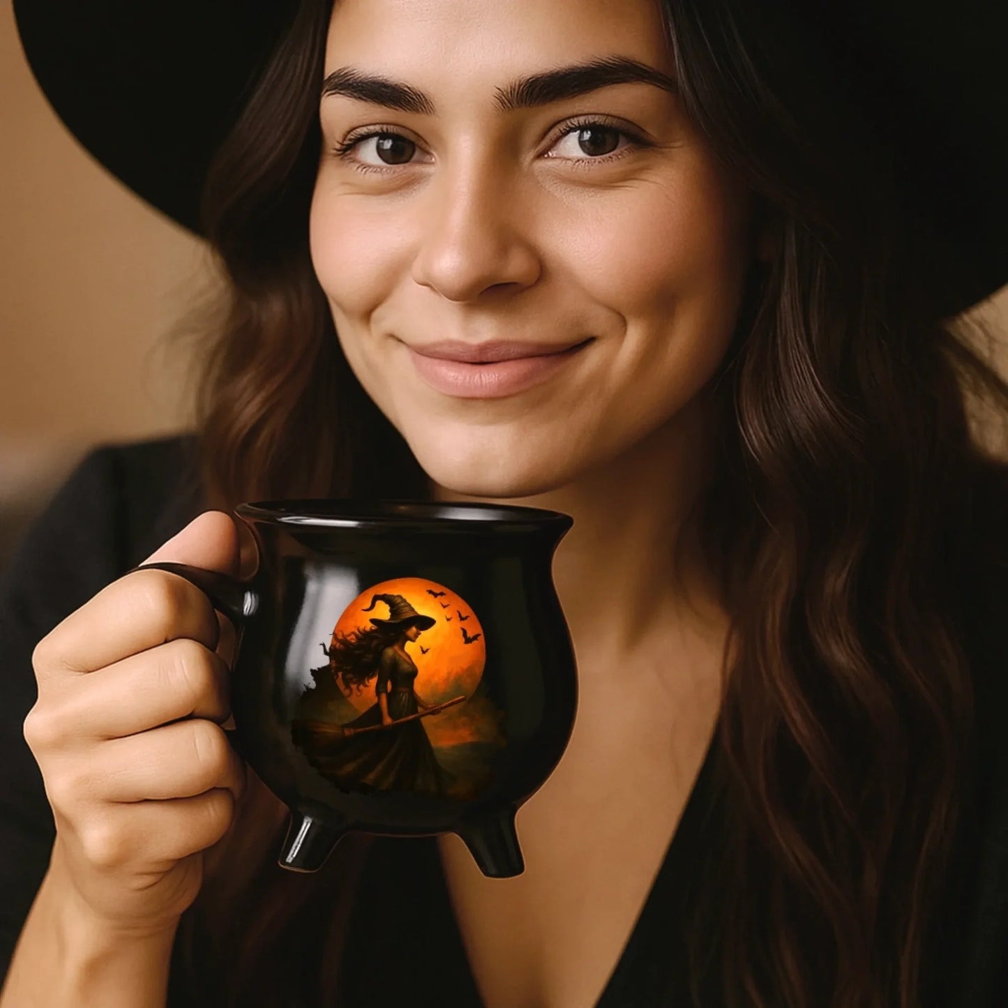 Witch Cauldron Coffee Mug - Wicked Brew Halloween Witchy Gifts For Besties, Sisters, BFF, Family, Yourself