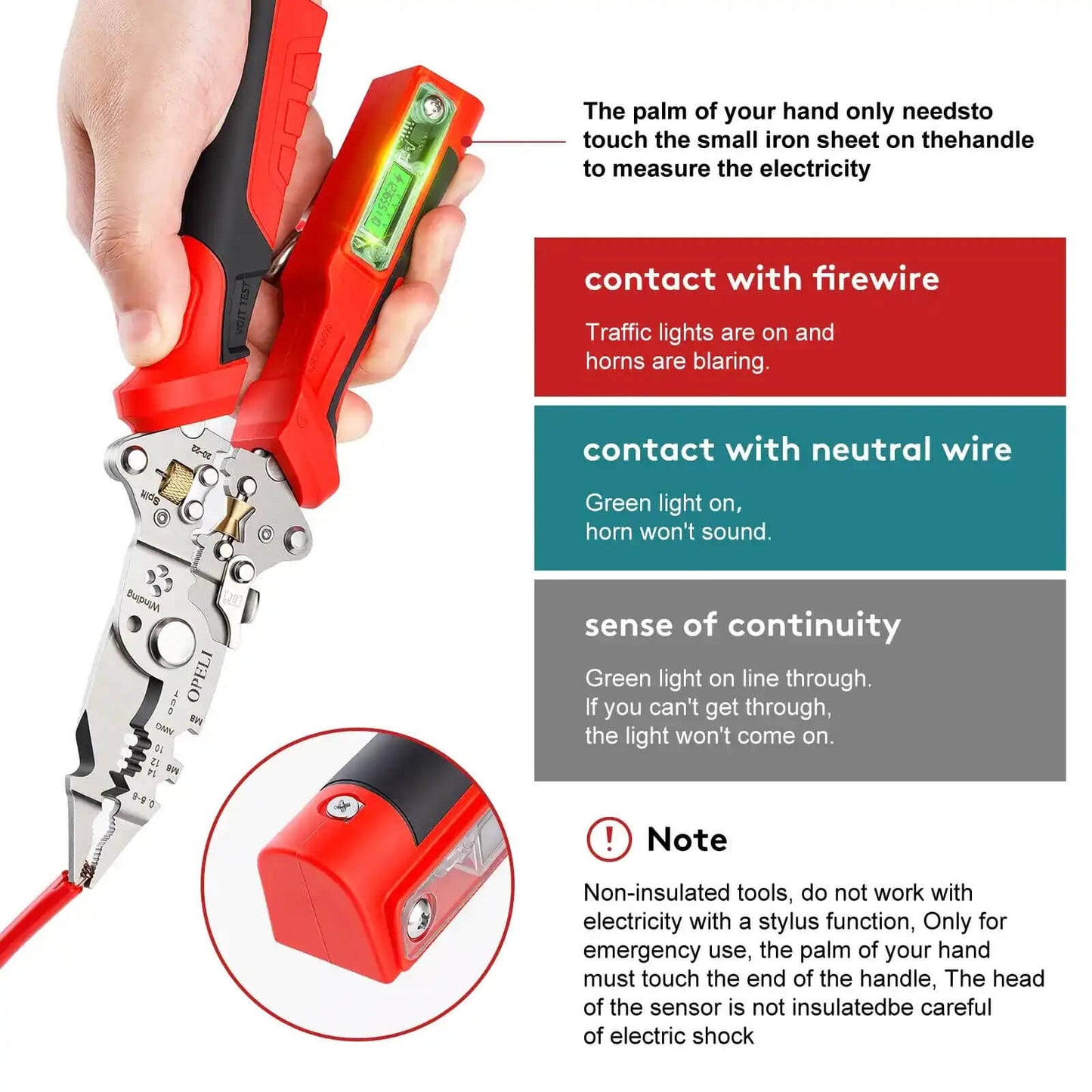 Rechargeable electrician wire stripper pliers