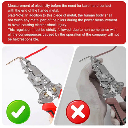 Rechargeable electrician wire stripper pliers