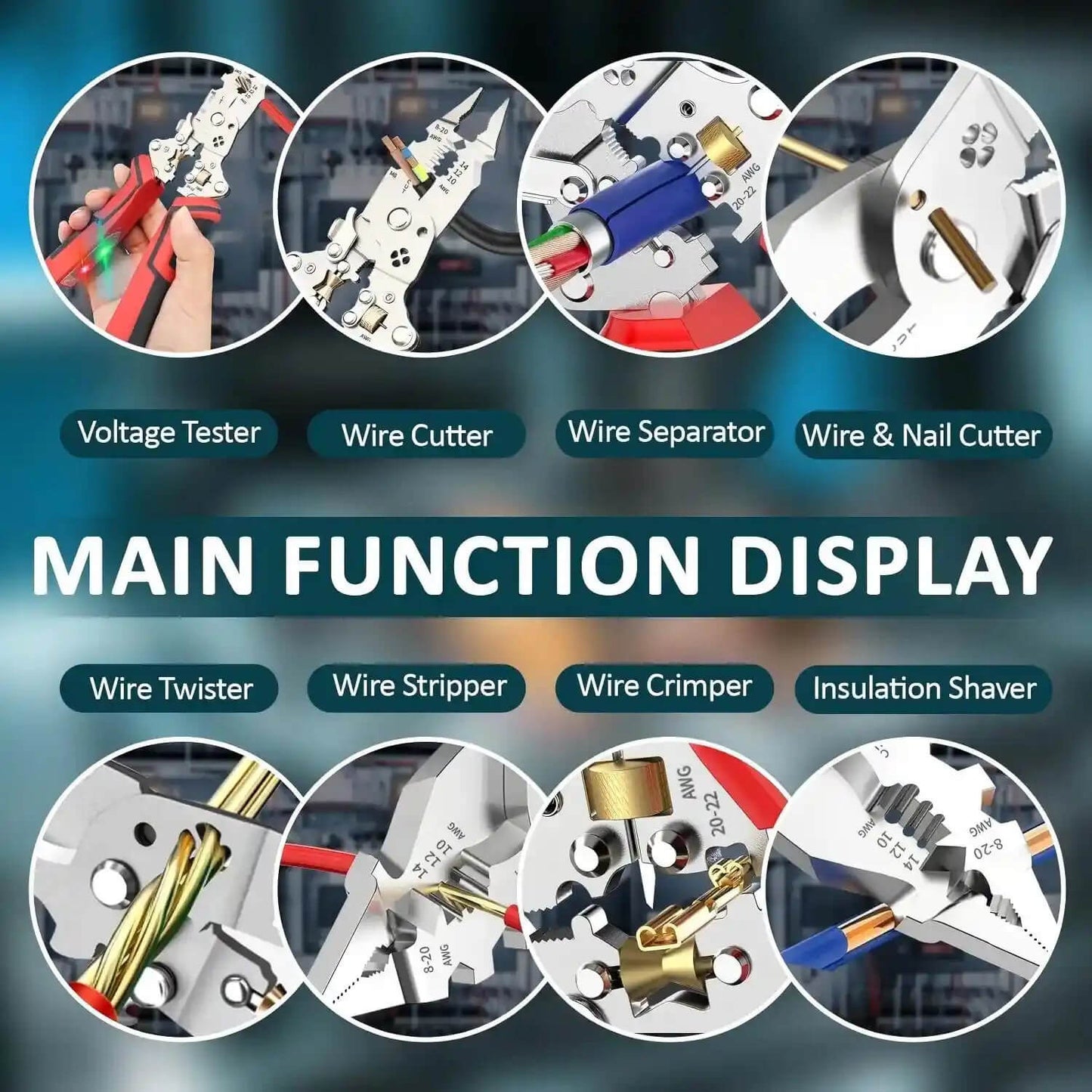 Rechargeable electrician wire stripper pliers