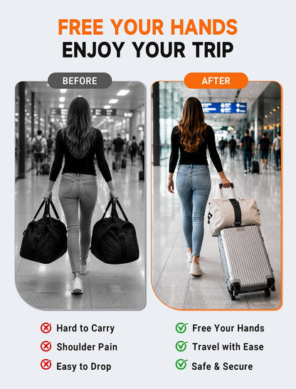 Luggage Strap Connector Set (2-Pack) – Elastic Ring Straps for Suitcases
