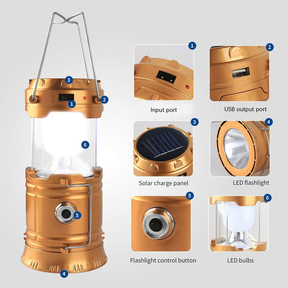 🔥HOT SALE🔦 Solar Rechargeable LED Camping Light